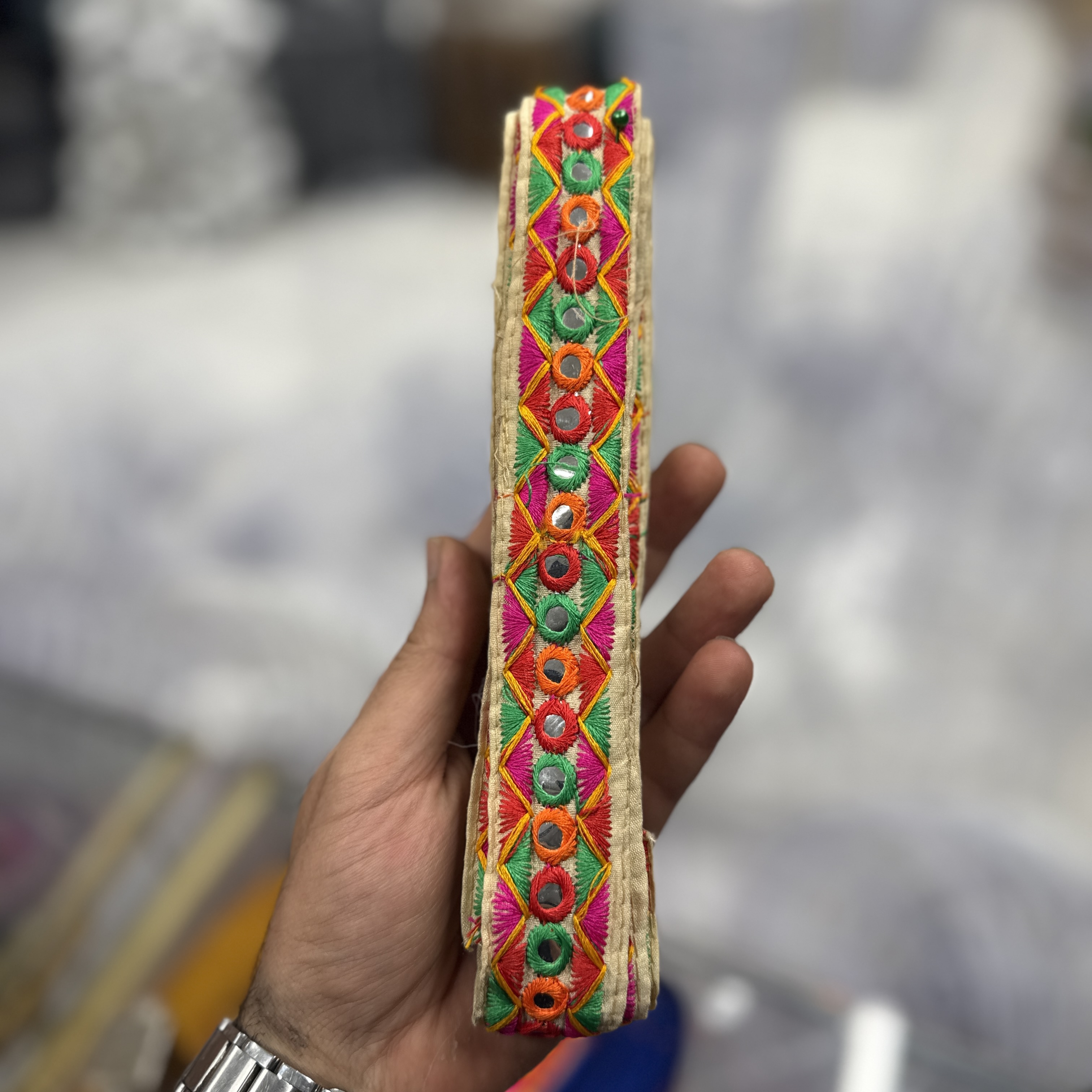نوار -خرجکار -سوزندوزی -هندی-سه سانت