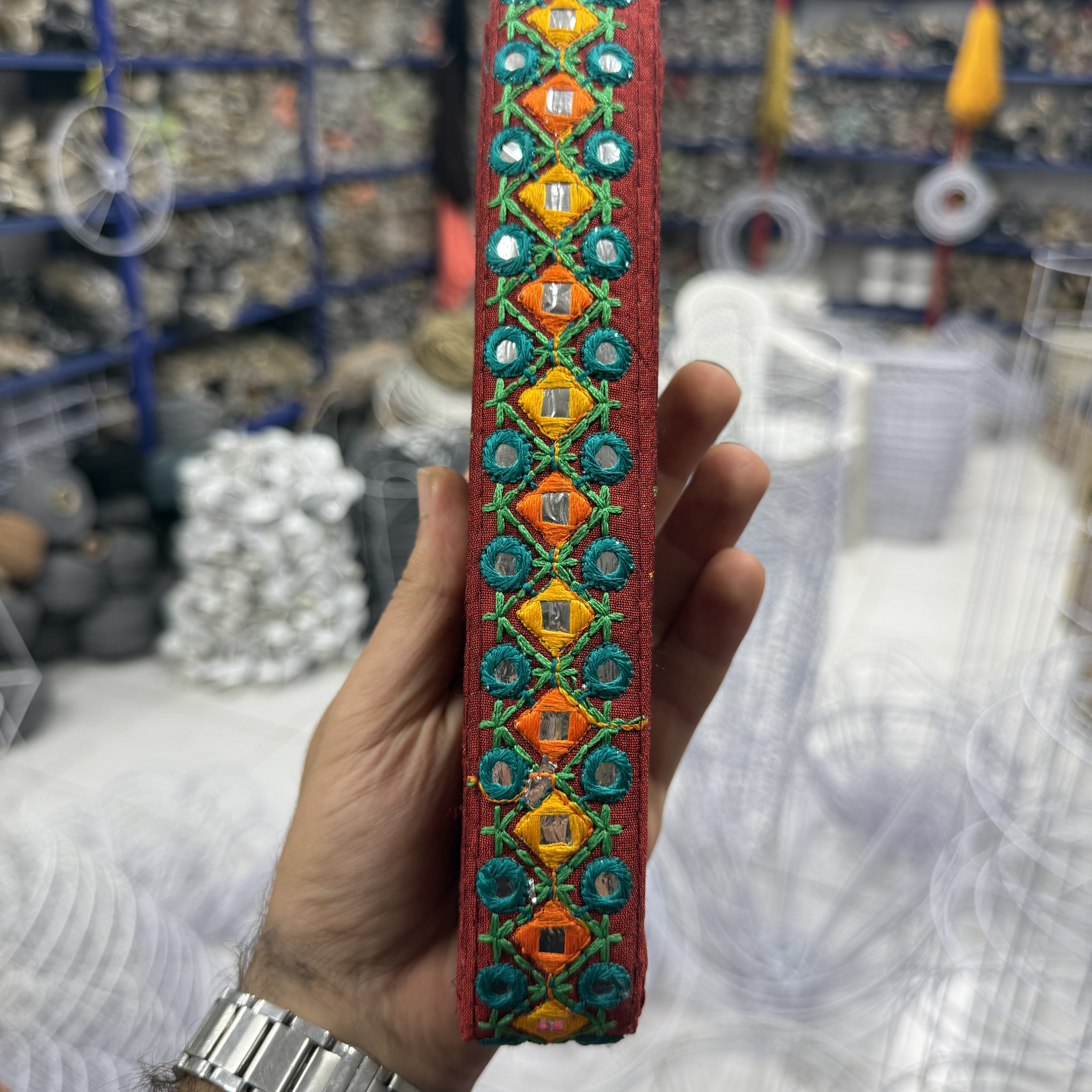 نوار -خرجکار -سوزندوزی -هندی-سه سانت