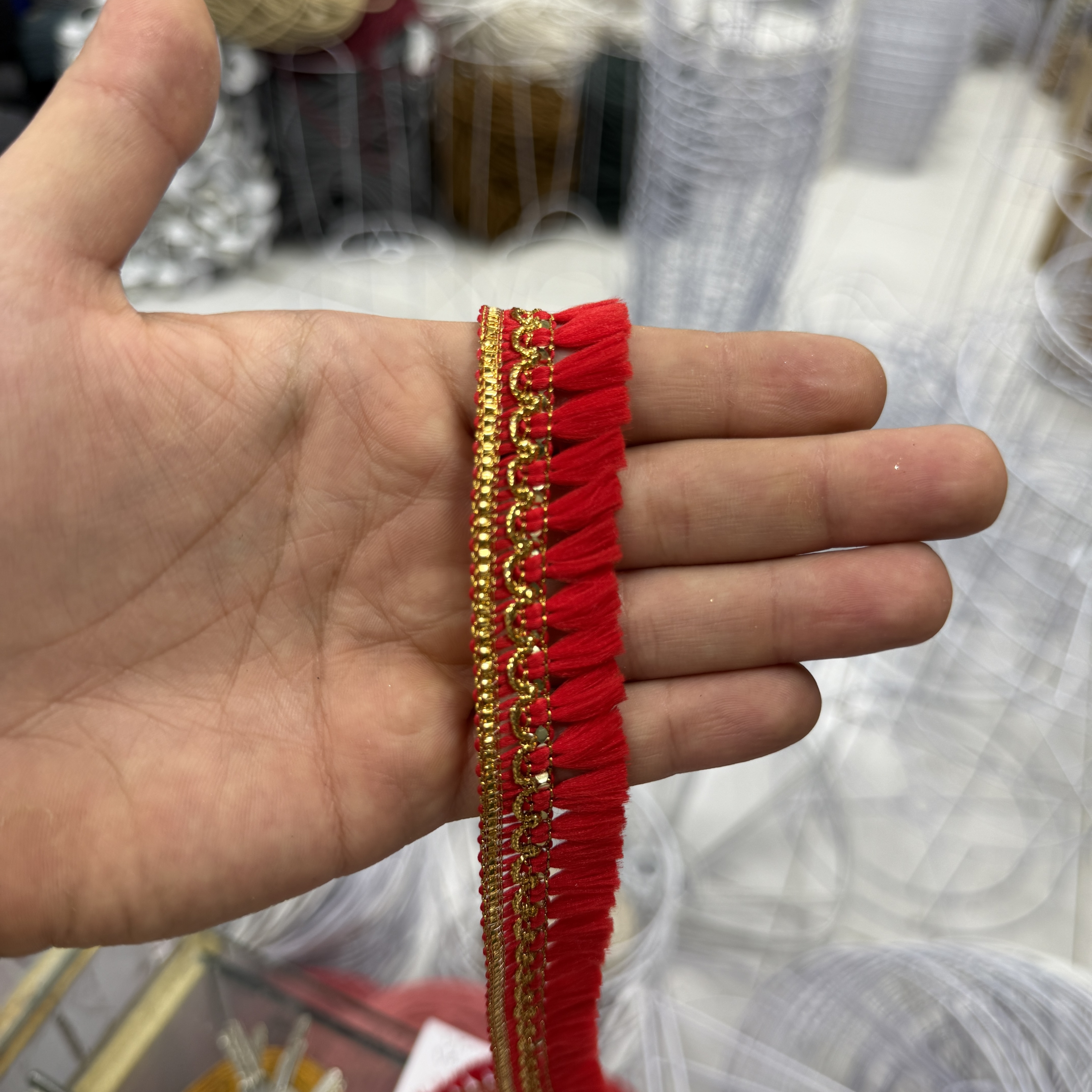 نوار -خرجکار -ریشه ای  -هندی- یک سانت